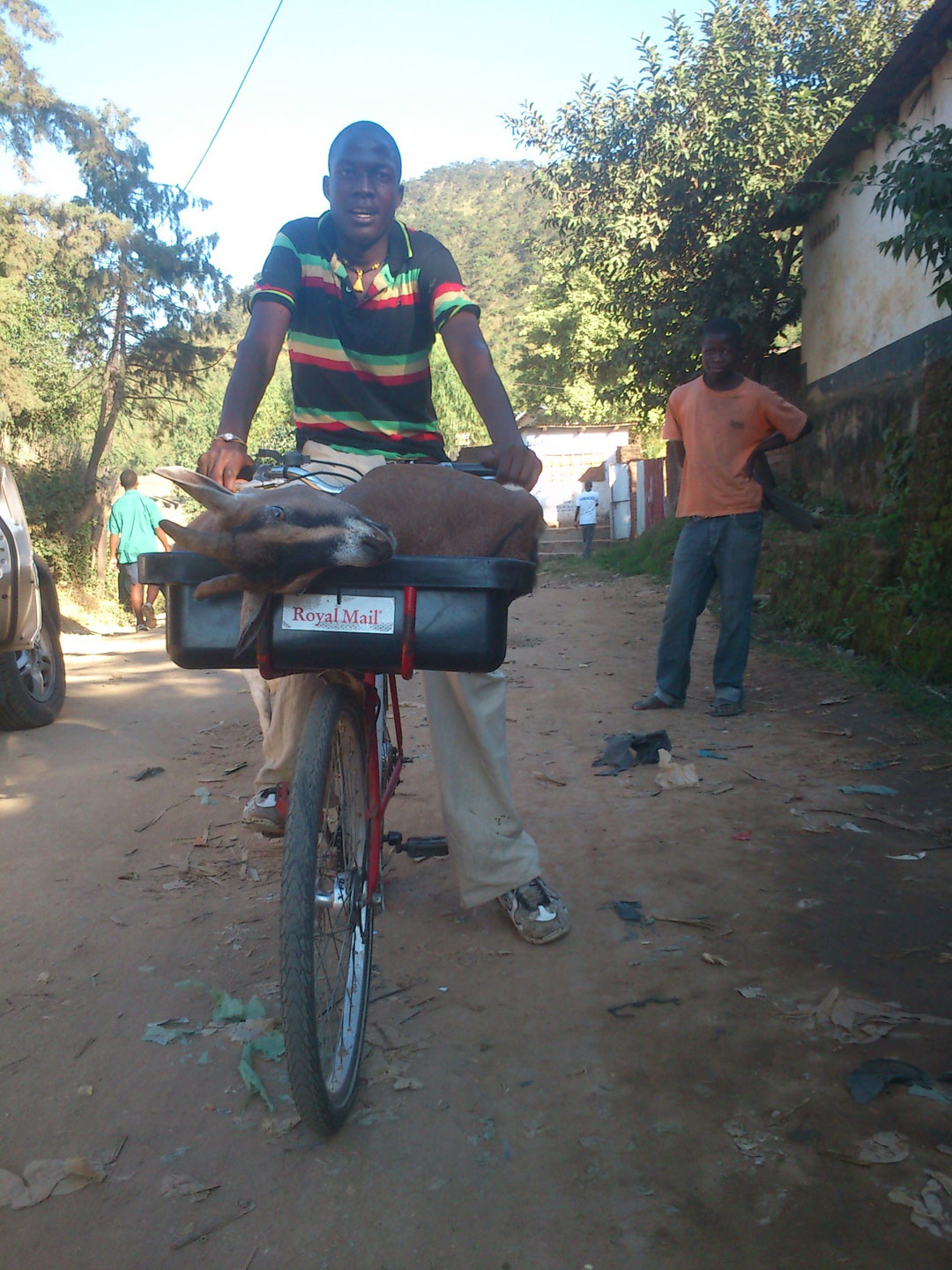 Using refurbished Royal Mail bikes for unique purposes in Malawi.