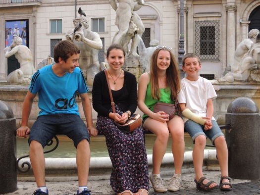 Happy to be at the Piazza Navona, Rome