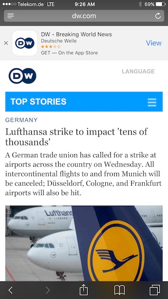 Keeping up with German airport strike news