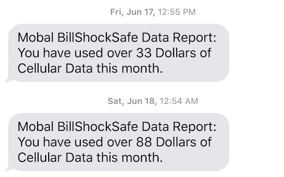 Usage Reports on the Mobal International SIM Card