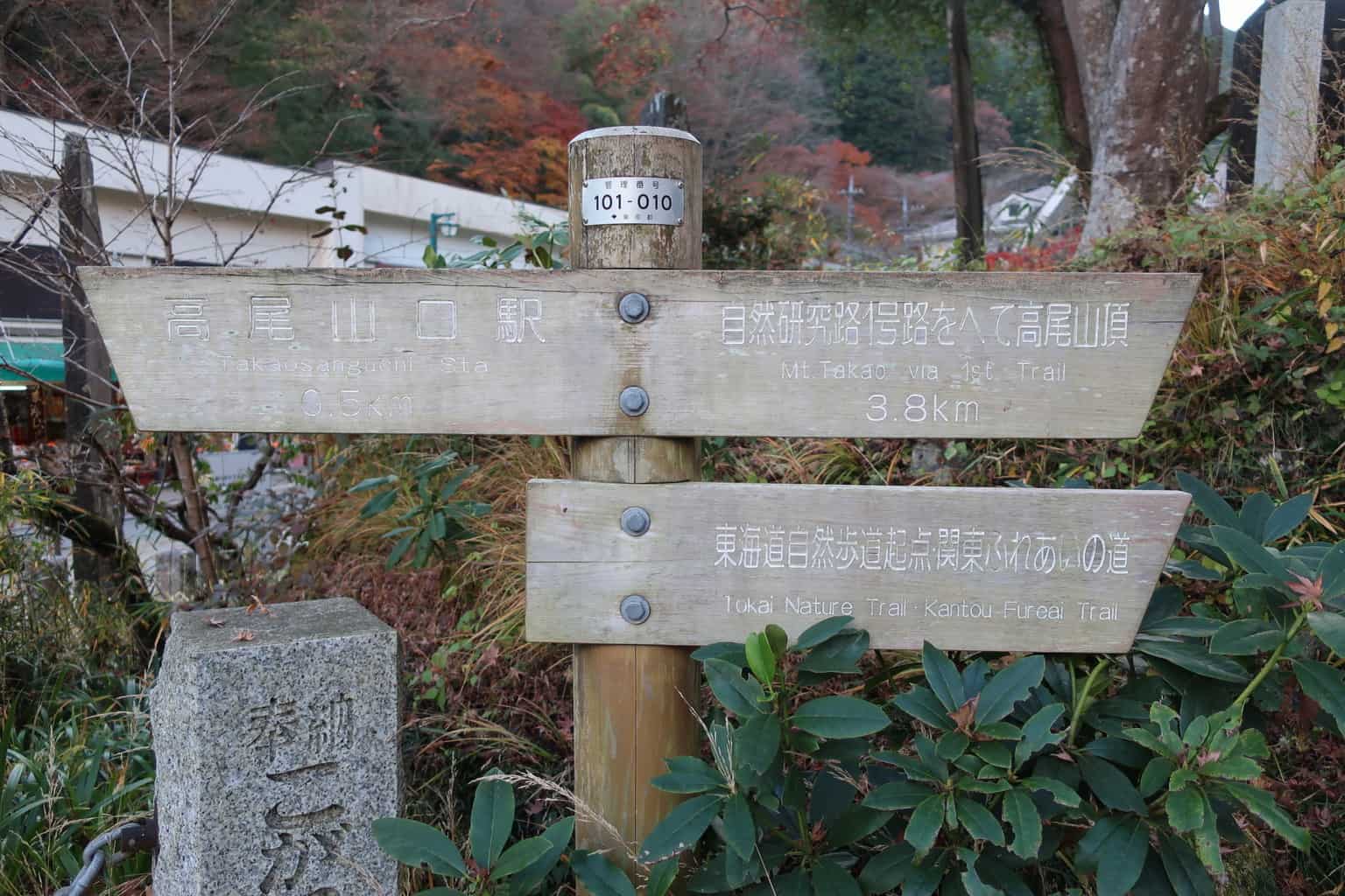 Signpost at the bottom of Trail 1Signpost at the bottom of Trail 1