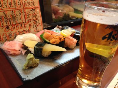 draft japanese beer pub food