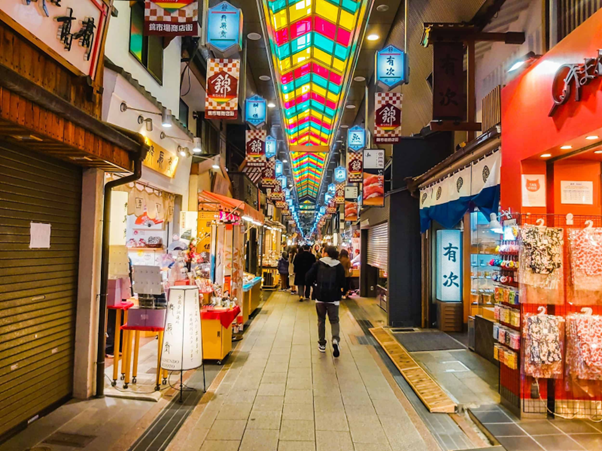Traditional shopping street in Kyoto
